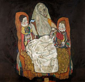 दो बच्चों के साथ माँ III, 1915-1917। द्वारा इगोन शीले