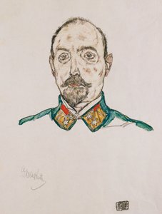 एक प्रथम अधिकारी का चित्रण, 1916 द्वारा इगोन शीले
