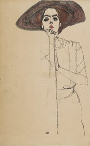 एक महिला का चित्रण, 1910। द्वारा इगोन शीले