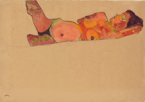 स्लीपिंग गर्ल, 1910 द्वारा इगोन शीले
