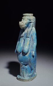 तौरेत, हिप्पोपोटामस देवी, शायद लेट पीरियड, c.664-332 ई.पू. (फैज़ ग्लेज़्ड अर्थेनवेयर)