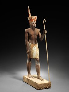 संरक्षक चित्रा, c.1900 ईसा पूर्व (देवदार की लकड़ी प्लास्टर और पेंट के साथ)