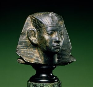 राजा अमीनमहट III के प्रमुख, असवान, मध्य साम्राज्य से, 1842-1797 ईसा पूर्व (अंधेरे जीवाश्म चूना पत्थर)