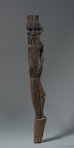 गॉड बेस के साथ चेयर या बेड लेग, 1540-1296 ई.पू. द्वारा मिस्र का 18वां राजवंश Dy