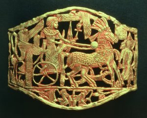 तुतखमुन (कब्रों से c.1370-52 ईसा पूर्व) न्यू किंगडम (सोना) (391017 देखें)
