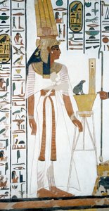 Nefertari, Nefertari के मकबरे के दूसरे कक्ष में भित्तिचित्रों से विस्तार, क्वींस की घाटी, लक्सर, थेब्स (यूनेस्को विश्व विरासत सूची)