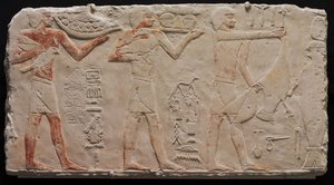 साक़कारा से तीन प्रस्तावकों की राहत, c.2311-2281 ई.पू. द्वारा मिस्र का 6 वाँ राजवंश