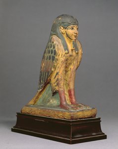 मानव-प्रधान बा पक्षी (gessoed और चित्रित लकड़ी) द्वारा Egyptian Ptolemaic Period