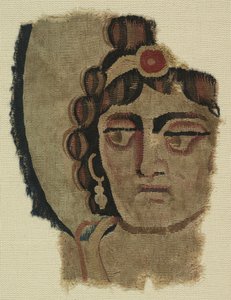 एक महिला के सिर का टुकड़ा, कॉप्टिक (कपड़ा) द्वारा मिस्र का स्कूल