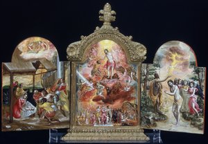 पोर्टेबल वेदी (लकड़ी पर तापमान) द्वारा एल ग्रीको