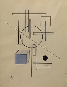 रचना। 1920 द्वारा एलीएजर मार्कोविच लिस्ज़ित्स्की