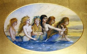 Mermaids (कागज पर पानी के रंग का)
