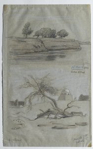 नील, 1890 (कागज पर रंगीन पेंसिल) द्वारा एलीहु वेडर