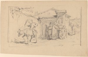बेटा और गधा, सी। 1859. द्वारा एलीहु वेडर