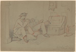 लैटिन क्वार्टर, पेरिस में छात्र, सी। 1858. द्वारा एलीहु वेडर