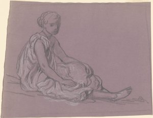ग्रीक लड़कियों के स्नान के लिए अध्ययन, सी। 1872. द्वारा एलीहु वेडर