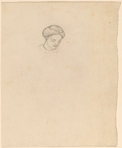 एक लड़की के सिर का अध्ययन, सी। 1858. द्वारा एलीहु वेडर