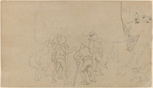 ग्राम दृश्य, सी। 1859. द्वारा एलीहु वेडर