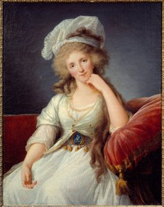 डचेस ऑफ ऑरलियन्स का पोर्ट्रेट, लुईस डी बॉर्बन पेंथिव्रे (1753-1821) लुई फिलिप द्वितीय की पत्नी ऑरलियन्स के जोसेफ ड्यूक या फिलिप एगलाइट (1747-1793) द्वारा पेंटिंग द्वारा एलिजाबेथ लुईस विगि लेब्रुन