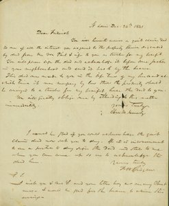 एलिजा केनेरली से फ्रेडरिक सौग्रेन को पत्र, 24 दिसंबर, 1841 द्वारा एलिजा केनेरली