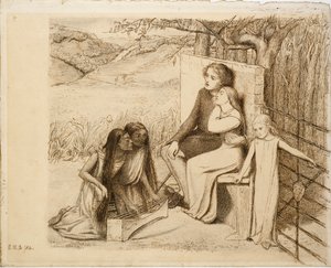 दो प्रेमी, 1854 द्वारा एलिज़ाबेथ सिद्दाल