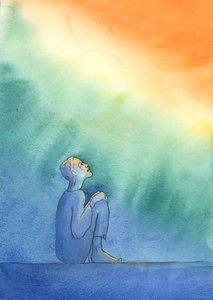 एक व्यक्ति जो मृत्यु से पहले पापों और कमजोरियों के लिए सभी लगाव को नहीं छोड़ता है - यदि उसे बचाया जाता है - 2004 के पर्जेटरी के अंधेरे में पश्चाताप (कागज पर w - c) द्वारा एलिजाबेथ वांगो
