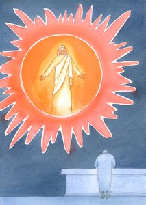धन्य संस्कार में मसीह वह है जो प्रत्येक मानव हृदय में &39;ईश्वर के आकार का&39; खोखलापन भर सकता है, 2003 (कागज पर w - c) द्वारा एलिजाबेथ वांगो