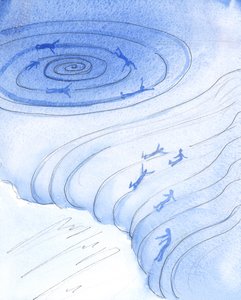 नश्वर पाप एक भँवर की तरह है, 2004 (w - c कागज पर) द्वारा एलिजाबेथ वांगो