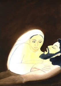 पीटा, 2001 (डब्ल्यू - सी ऑन पेपर) द्वारा एलिजाबेथ वांगो