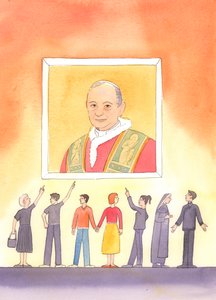 जो लोग चर्च के वैध शिक्षण प्राधिकरण का विरोध करते हैं और अवज्ञा की आदत विकसित करते हैं, शायद वे इसे साकार किए बिना, खुद को मसीह के रूप में परिभाषित करते हुए, 2003 (कागज पर w - c) द्वारा एलिजाबेथ वांगो