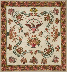 पदक रजाई, c.1830 (कपास) द्वारा एलिजाबेथ वेल्श