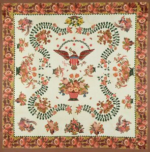 रजाई, c.1825 (आकर्षक कॉटन) द्वारा एलिजाबेथ वेल्श