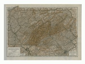 पेंसिल्वेनिया का नक्शा, 1910। द्वारा एमरी वॉकर