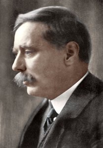 हर्बर्ट जॉर्ज वेल्स, ब्रिटिश उपन्यासकार, 1914। द्वारा एमिल ओटो होपे