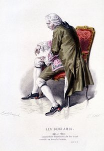 एडौर्ड फोरनियर द्वारा ब्यूमर्चैस (1732-1799) द्वारा पूर्ण कार्य। एमिल बायर्ड द्वारा ड्राइंग। ईडी। लाप्लास, सांचेज़ एट सी, पेरिस 1876। यह "द टू फ्रेंड्स" में मेलाक फादर है द्वारा एमिल एंटोनी बेयर्ड