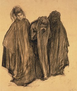 ला D0uleur, 1899 के लिए अध्ययन (कागज पर लकड़ी का कोयला) द्वारा एमिल फ्रेंट