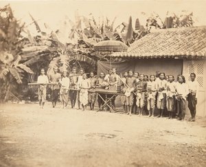 कम्बोडियन राजकुमार और उनके अनुचर, 1866। द्वारा एमिल गसेल