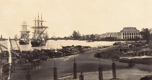 1866 में इंपीरियल मेसगेरीज़ की स्थापना का दृश्य। द्वारा एमिल गसेल