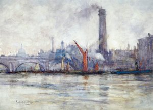 तटबंध से वाटरलू ब्रिज और सेंट पॉल, c1875-1934 द्वारा एमिली मरे पैटर्सन