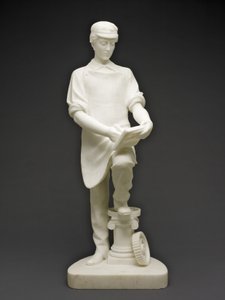 मशीनिस्ट का प्रशिक्षु, c.1859 (संगमरमर) द्वारा एम्मा स्टीबिन्स