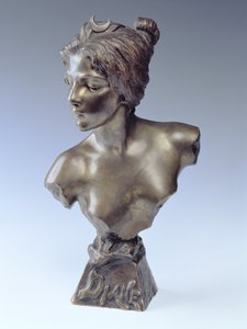 डायना की बस्ट, c.1910 (कांस्य) द्वारा Emmanuel Villanis