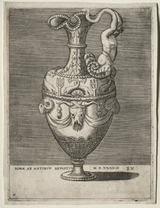 डॉल्फ़िन के साथ अलंकृत ईवर, 1543। द्वारा Enea विको