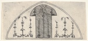 विचित्र सजावट का लांसेट के आकार का पैनल, 1541। द्वारा Enea विको