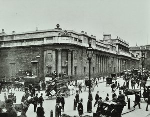 बैंक ऑफ़ इंग्लैंड, थ्रेडनिडल स्ट्रीट, सिटी ऑफ़ लंदन, 1890 द्वारा अंग्रेजी फोटोग्राफर