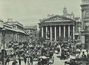 बैंक ऑफ़ इंग्लैंड, थ्रेडनिडल स्ट्रीट, सिटी ऑफ़ लंदन, 1890 द्वारा अंग्रेजी फोटोग्राफर