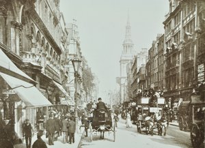 चेपसाइड, पूर्व की ओर, सिटी ऑफ़ लंदन, 1890 द्वारा अंग्रेजी फोटोग्राफर