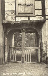 चर्च गेटवे, शैल्फोंट सेंट जाइल्स, बकिंघमशायर (बी / डब्ल्यू फोटो) द्वारा अंग्रेजी फोटोग्राफर