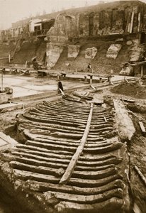 1910 में काउंटी हॉल की साइट पर गैली, (सीपिया फोटो) द्वारा अंग्रेजी फोटोग्राफर
