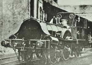महान पूर्वी रेलवे (लंदन और ब्लैकवॉल खंड) एकल-चालक टैंक लोकोमोटिव, 1860 द्वारा अंग्रेजी फोटोग्राफर