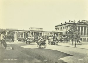 हाइड पार्क कॉर्नर, वेस्टमिंस्टर एलबी: उत्तर की ओर, 1896 द्वारा अंग्रेजी फोटोग्राफर